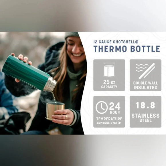 Stansport 12 Gauge Shot Shell Thermos 25 oz fluid carrying - Picture 8 of 12